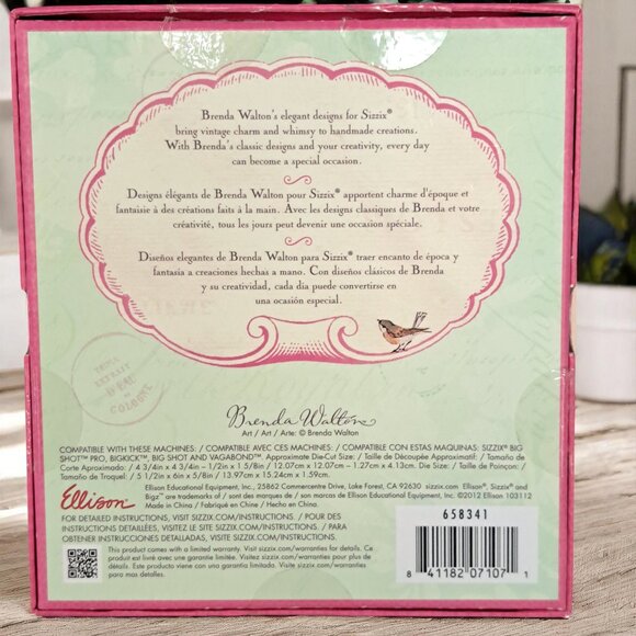 Sizzix BIGZ Brenda Walton #658341 Bird Scroll Die Cutter EUC - Picture 2 of 7
